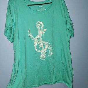 Treble Clef Music Mint Green Torrid Tshirt 4x